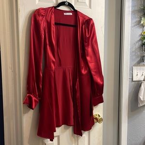 Reformation 100%Silk dress RED